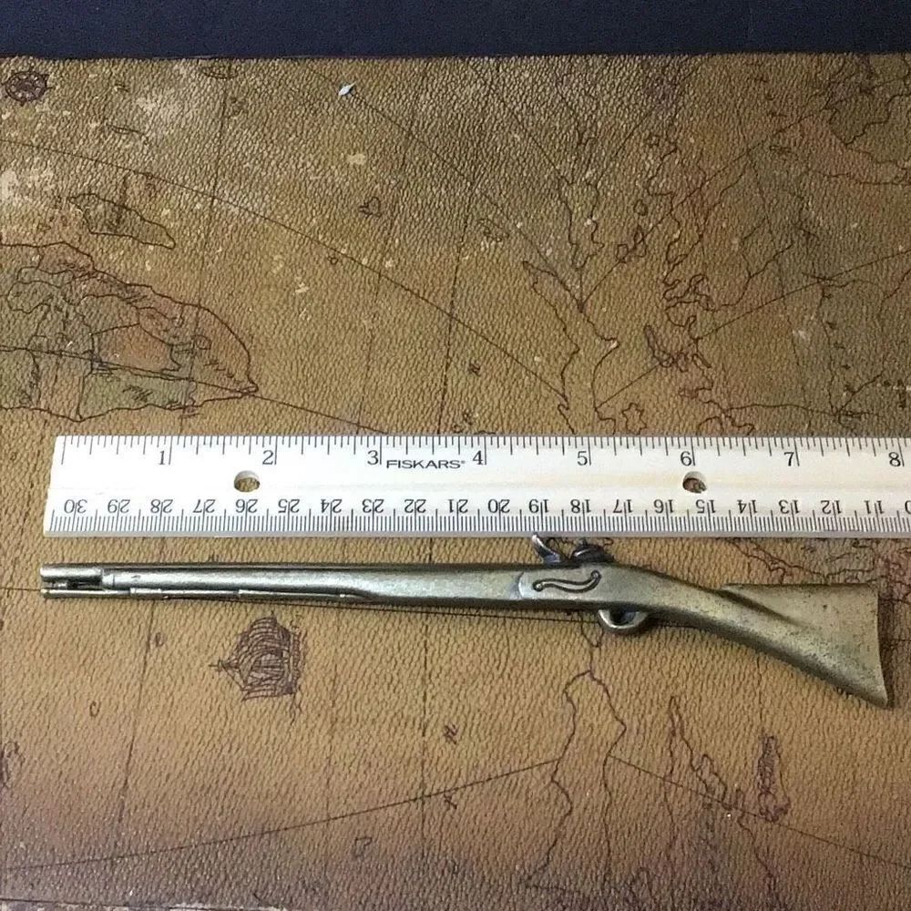 Flintlock, replica piece, fort, Sumner, solid brass